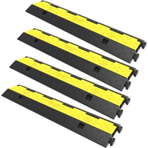 Vevor Cable Protector Ramp - 4 Pack, 2 Channels, Rubber, 11000 LBS Vevor Cable Protector Ramp - 4 Pack, 2 Channels, Rubber, 11000 LBS