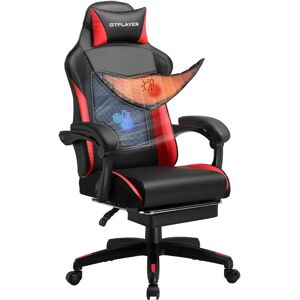 Chaise de Bureau Gaming Ergonomique GTPLAYER - Rouge - Publicité Chaise de Bureau Gaming Ergonomique GTPLAYER - Rouge - Publicité
