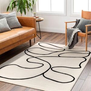 LIVABLISS Scandinavian Boho White/Black Carpet - Carpet LIVABLISS Scandinavian Boho White/Black Carpet - Carpet