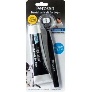 Kit de soins dentaires Petosan pour chiens moyens - Publicité Kit de soins dentaires Petosan pour chiens moyens - Publicité