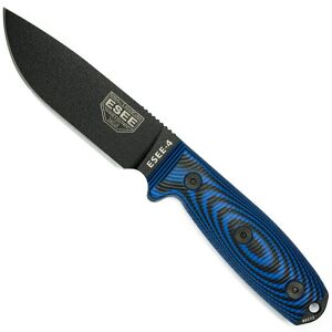 Couteau de Survie ESEE Modèle 4 Bleu-Noir - Poignée G10 - Publicité Couteau de Survie ESEE Modèle 4 Bleu-Noir - Poignée G10 - Publicité