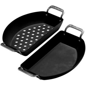 Kamado Joe KJ15124822 Outdoor Grill Accessory - Half Moon Pan Set Kamado Joe KJ15124822 Outdoor Grill Accessory - Half Moon Pan Set