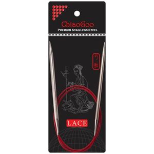 Aguja de Tejer Circular Chiaogoo - 8/5mm Acero Inoxidable, Plateado, Rojo - Aguja de Tejer Aguja de Tejer Circular Chiaogoo - 8/5mm Acero Inoxidable, Plateado, Rojo - Aguja de Tejer