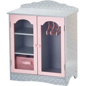 Teamson Kids Olivia's Little World Pink Doll Wardrobe - Doll Furniture Teamson Kids Olivia's Little World Pink Doll Wardrobe - Doll Furniture