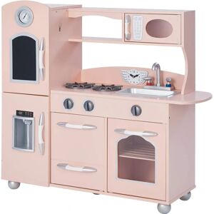 Teamson Kids Pink Westchester Retro Wooden Kitchen Toy With Ice Maker - Toy Kitchen Teamson Kids Pink Westchester Retro Wooden Kitchen Toy With Ice Maker - Toy Kitchen