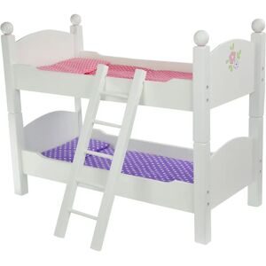 Olivia's Little World White Doll Bunk Bed - Doll Furniture Olivia's Little World White Doll Bunk Bed - Doll Furniture