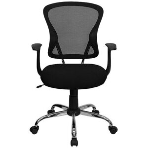 Flash Furniture Kantinestoel - Mid-back mesh draaistoel met chromen basis Flash Furniture Kantinestoel - Mid-back mesh draaistoel met chromen basis