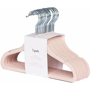 3 Sprouts Vaaleanpunainen samettinen lastenvaatteiden ripustin - Hangeri 3 Sprouts Vaaleanpunainen samettinen lastenvaatteiden ripustin - Hangeri