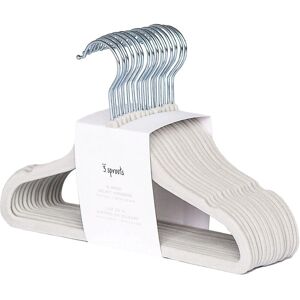 3 Sprouts Harmaa Samettinen Henkari - Vaatekoukku 3 Sprouts Harmaa Samettinen Henkari - Vaatekoukku