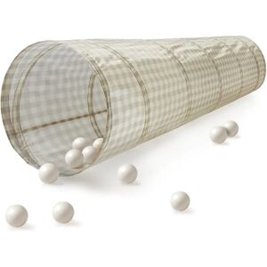 3 Sprouts Tunnel de Jeu - Gingham/Beige - Play Tunnel - Publicité 3 Sprouts Tunnel de Jeu - Gingham/Beige - Play Tunnel - Publicité