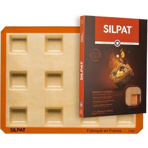 Silpat 12-Cavity Square Baking Mold - French Made Silpat 12-Cavity Square Baking Mold - French Made