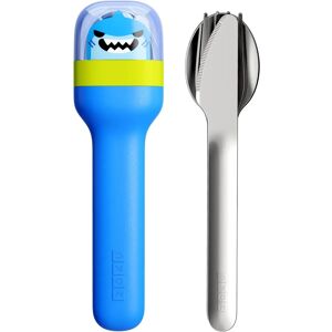 Zoku Kids Stainless Steel Reusable Cutlery Set - Blue - Kids Utensil Set Zoku Kids Stainless Steel Reusable Cutlery Set - Blue - Kids Utensil Set