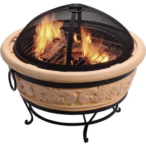 Teamson Outdoor Garden Fire Pit - Wood Burning, Grey Teamson Outdoor Garden Fire Pit - Wood Burning, Grey
