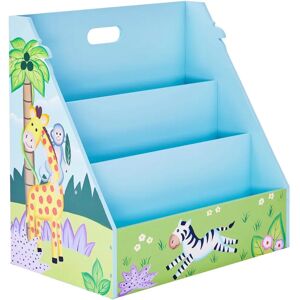 Teamson Kids Sunny Safari Blue Bookshelf - Kids Bookcase for 3+ Year Olds Teamson Kids Sunny Safari Blue Bookshelf - Kids Bookcase for 3+ Year Olds