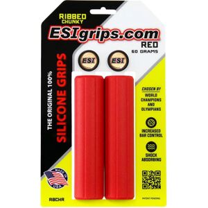 Poignées ESIgrips Rouge Chunky - Poignées de Guidon - Publicité Poignées ESIgrips Rouge Chunky - Poignées de Guidon - Publicité