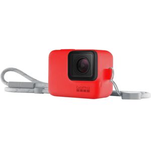 Accessoire pour caméra d'action GoPro Hero - Étui en silicone rouge et bandoulière - Publicité Accessoire pour caméra d'action GoPro Hero - Étui en silicone rouge et bandoulière - Publicité