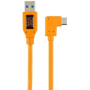 Tether Tools USB-A to USB-C Cable - 0.5m Orange Right Angle - Product Type Tether Tools USB-A to USB-C Cable - 0.5m Orange Right Angle - Product Type