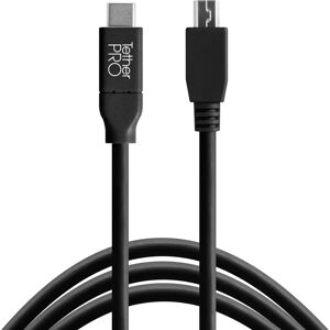 Tether Tools TetherPro - Câble USB-C/Mini-B de 4,6 m - Noir - Câble USB - Publicité Tether Tools TetherPro - Câble USB-C/Mini-B de 4,6 m - Noir - Câble USB - Publicité