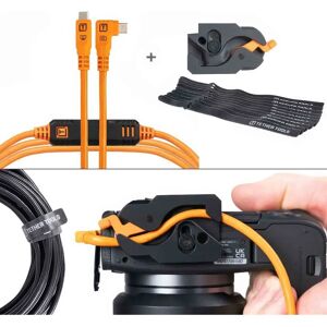 Tether Tools Orange Leverlock + Cable Kit - 4.6m USB-C - Accessory Set Tether Tools Orange Leverlock + Cable Kit - 4.6m USB-C - Accessory Set