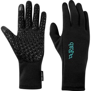 Rab Womens Power Stretch Contact Grip Glove - Black / Blue - Medium - Gloves Rab Womens Power Stretch Contact Grip Glove - Black / Blue - Medium - Gloves