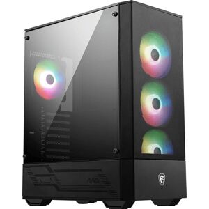 MSI MAG Forge 112R Preto - Gabinete para PC com vidro temperado MSI MAG Forge 112R Preto - Gabinete para PC com vidro temperado