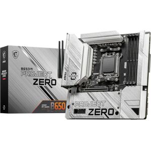 MSI B650M Project Zero - Socket AM5 DDR5 PCIe 4.0 Moderkort MSI B650M Project Zero - Socket AM5 DDR5 PCIe 4.0 Moderkort