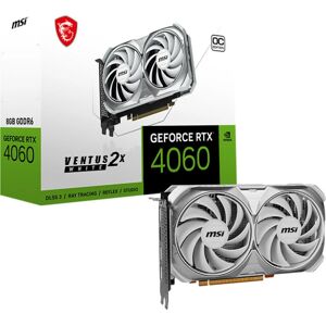 MSI GeForce RTX 4060 - VENTUS 2X VALKOINEN 8G OC - Pelikuva-kortti MSI GeForce RTX 4060 - VENTUS 2X VALKOINEN 8G OC - Pelikuva-kortti