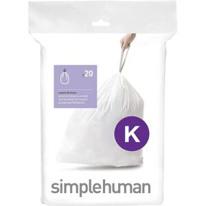 Simplehuman Code K Custom Fit Drawstring Trash Bags - 20 Pack Simplehuman Code K Custom Fit Drawstring Trash Bags - 20 Pack