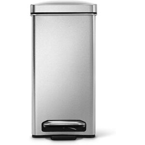 Simplehuman CW1898CB 10 L Poubelle rectangulaire en acier inoxydable - Petite poubelle pour salle de bain, chambre, bureau Simplehuman CW1898CB 10 L Poubelle rectangulaire en acier inoxydable - Petite poubelle pour salle de bain, chambre, bureau