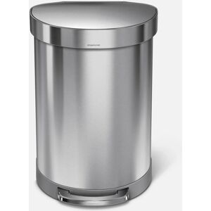 Simplehuman CW2029 - Semi-Round 60L Stainless Steel Trash Can Simplehuman CW2029 - Semi-Round 60L Stainless Steel Trash Can