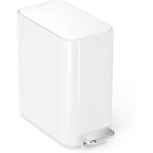 Simplehuman Slim Step Can - 5L Trash Bin, White Simplehuman Slim Step Can - 5L Trash Bin, White