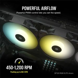 Corsair SP140 RGB ELITE Computer case fan - Black - 14cm - 2 pcs Corsair SP140 RGB ELITE Computer case fan - Black - 14cm - 2 pcs