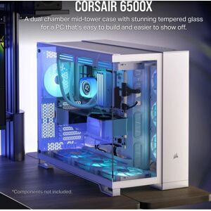 Corsair 6500X White PC Case - Dual Chamber Organizer Corsair 6500X White PC Case - Dual Chamber Organizer
