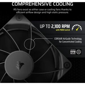 Corsair RS120 120mm PWM Fan - Black - PC Cooling Corsair RS120 120mm PWM Fan - Black - PC Cooling
