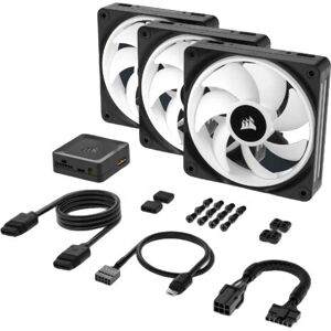 Corsair iCUE QX120 RGB 120mm Black Fan Starter Kit - Computer Cooling System Corsair iCUE QX120 RGB 120mm Black Fan Starter Kit - Computer Cooling System