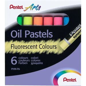Pentel Fluorescent Oil Pastels Set of 6 - Oil Pastels Pentel Fluorescent Oil Pastels Set of 6 - Oil Pastels