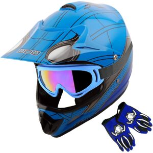 WOW Toys - Motocross Helmet Spider Blu - Youth - Blue - Helmet WOW Toys - Motocross Helmet Spider Blu - Youth - Blue - Helmet