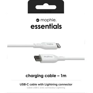 Mophie Essentials Lightning to USB-C Charging Cable - 1M - White Mophie Essentials Lightning to USB-C Charging Cable - 1M - White