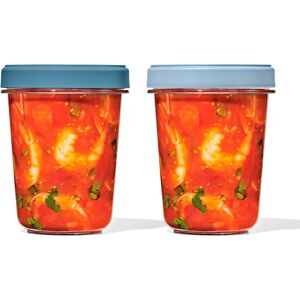 OXO Good Grips Twist & Stack Storage Container - 900ml, Blue/Clear OXO Good Grips Twist & Stack Storage Container - 900ml, Blue/Clear