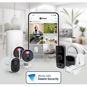 Swann SwIFI-4KFLOCAM Cube IP Security Camera - 4K Ultra HD, Indoor/Outdoor Swann SwIFI-4KFLOCAM Cube IP Security Camera - 4K Ultra HD, Indoor/Outdoor