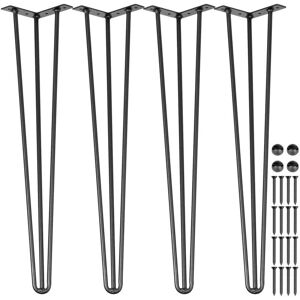 VEVOR Hiusneulakahvat pöydänjaloilla - 24" Musta - Tukea 100kg VEVOR Hiusneulakahvat pöydänjaloilla - 24" Musta - Tukea 100kg