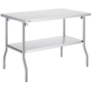 Mesa de Trabajo de Cocina Plegable en Acero Inoxidable - 1220x762x850mm Mesa de Trabajo de Cocina Plegable en Acero Inoxidable - 1220x762x850mm