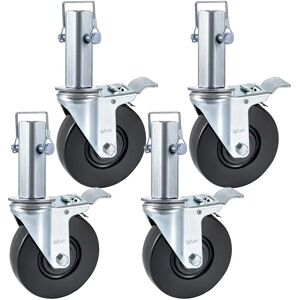 Vevor 4 Pack 5" Heavy Duty Scaffolding Rubber Swivel Caster - Dual Locking - 440LBS Vevor 4 Pack 5" Heavy Duty Scaffolding Rubber Swivel Caster - Dual Locking - 440LBS