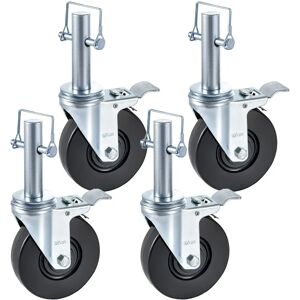 Vevor Confezione da 4 Ruote Girevoli in Gomma da 5" - Heavy Duty, Blocco Doppio Vevor Confezione da 4 Ruote Girevoli in Gomma da 5" - Heavy Duty, Blocco Doppio