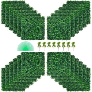 Vevor Artificial Green Grass 24 Pcs 50.8x50.8cm Hedge Panel - UV Resistant Vevor Artificial Green Grass 24 Pcs 50.8x50.8cm Hedge Panel - UV Resistant