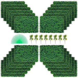 VEVOR Artificial Green Grass 24 pcs 61x40.6cm Hedge Panel UV Resistant VEVOR Artificial Green Grass 24 pcs 61x40.6cm Hedge Panel UV Resistant