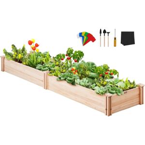 Vevor Raised Garden Bed - 240x60x25cm Open Base Wooden Planter Vevor Raised Garden Bed - 240x60x25cm Open Base Wooden Planter