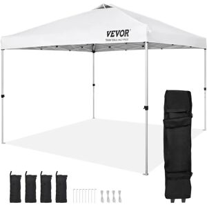 Vevor Blanc 10 x 10 piétes Tente Pliante - Pavillon extérieur avec parois - Publicité Vevor Blanc 10 x 10 piétes Tente Pliante - Pavillon extérieur avec parois - Publicité