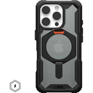 Coque Plasma XTE MagSafe d'Urban Armor Gear pour iPhone 16 Pro - Noir/Orange - Publicité Coque Plasma XTE MagSafe d'Urban Armor Gear pour iPhone 16 Pro - Noir/Orange - Publicité