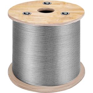 Vevor Stainless Steel Wire Rope - 150m, 7x7 Construction, 1700 lbs Load Vevor Stainless Steel Wire Rope - 150m, 7x7 Construction, 1700 lbs Load